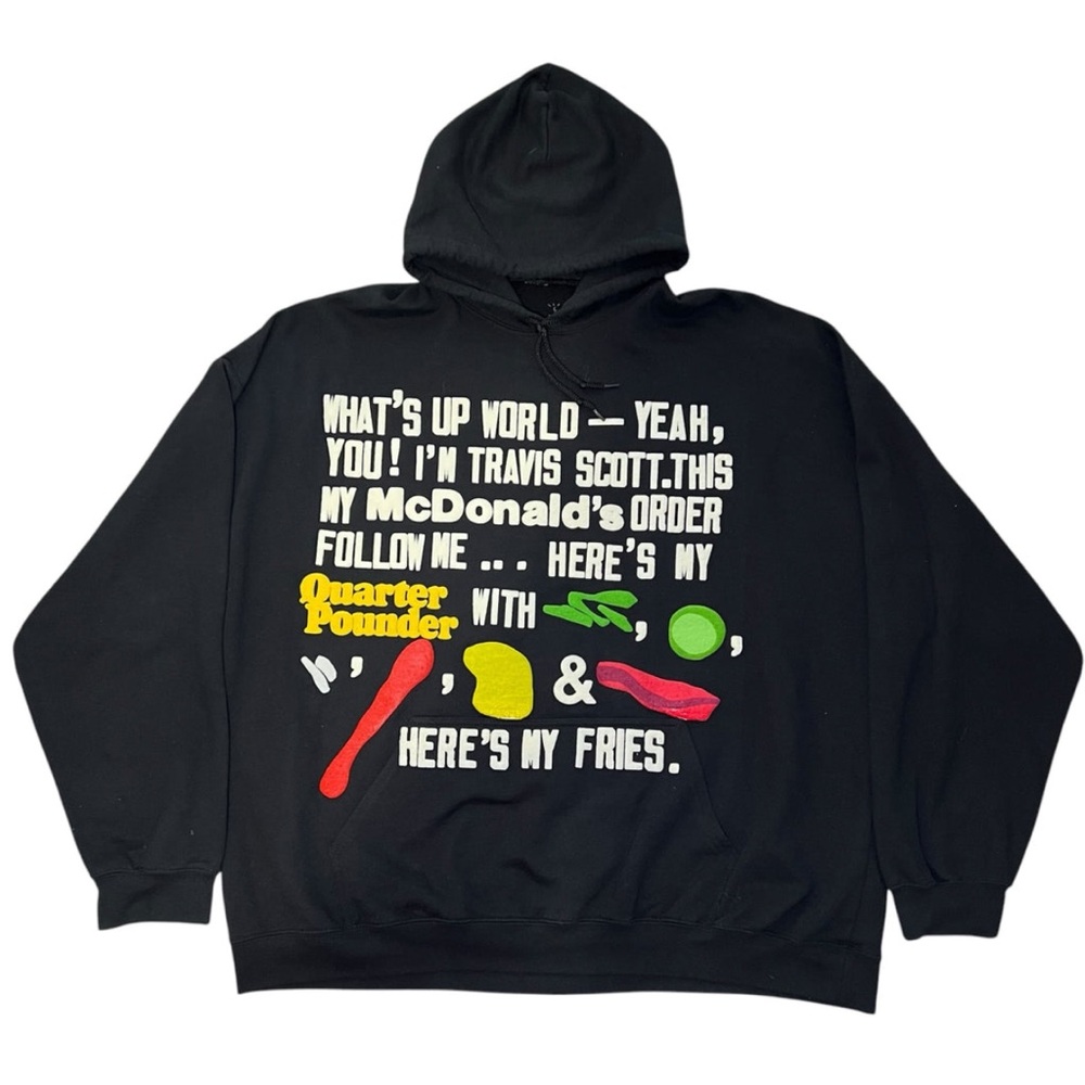 Travis Scott x McDonalds Cactus Plant Flea Market 4 Cactus Jack Black Hoodie